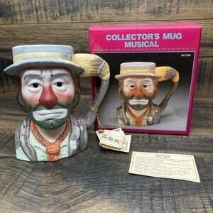 Flambro Emmett‎ Kelly Jr Musical Mug Multicolor Be A Clown 1984